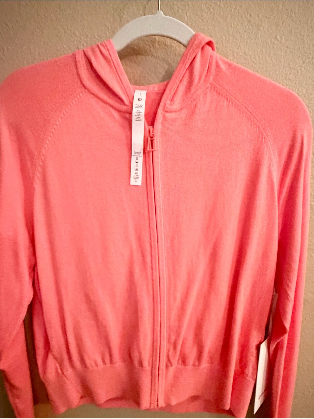 Authentic Lululemon Cotton-Cashmere knit hoodie.  Size 6